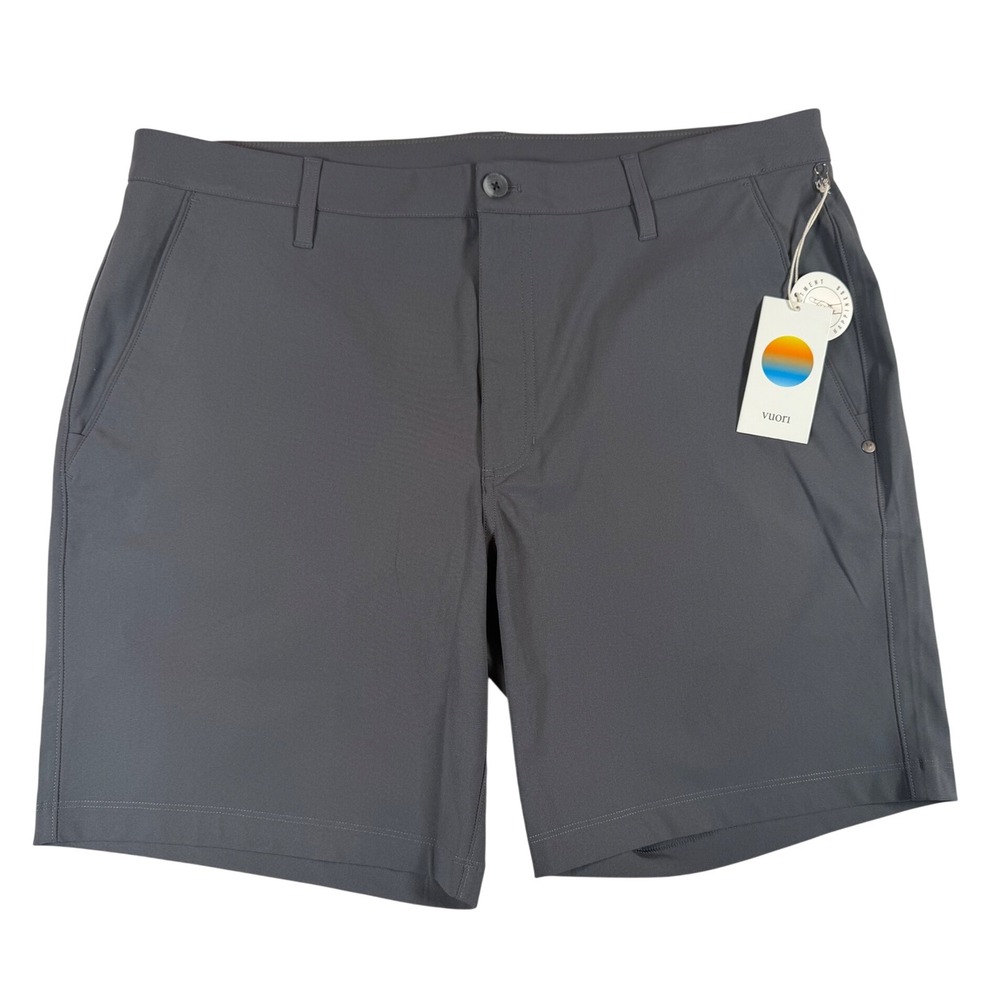 Vuori Meta Short 8" Mens Charcoal Grey Performance Chino Shorts V379 Size 38 NWT